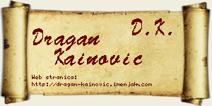 Dragan Kainović vizit kartica
